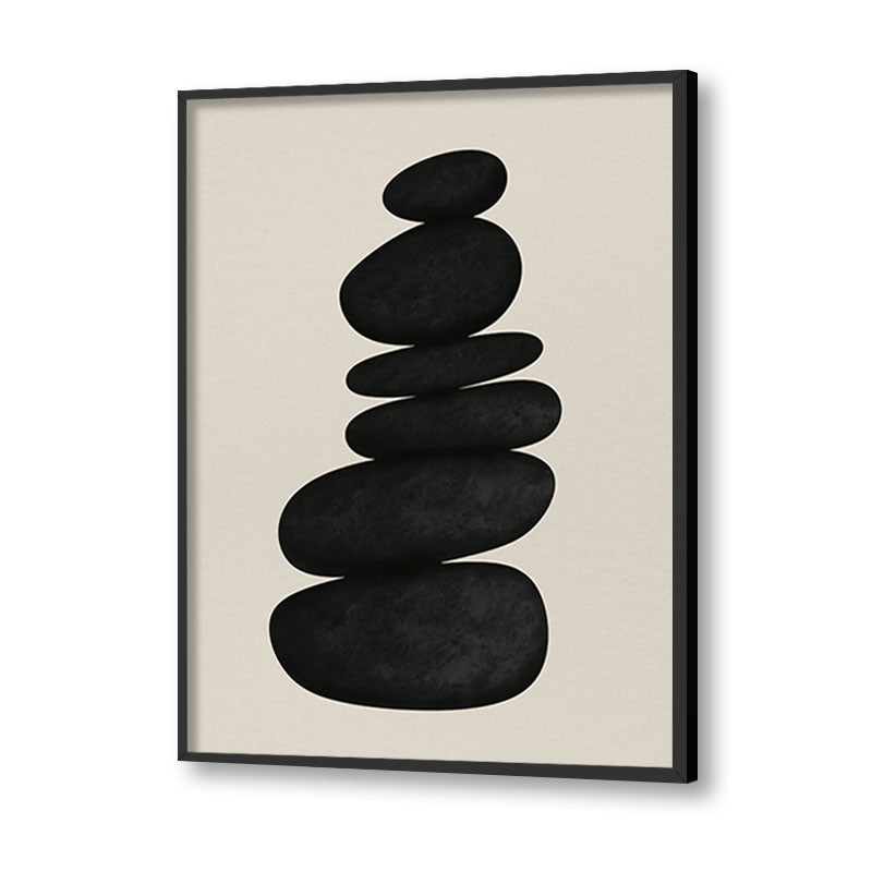 Harmony 8 Black and White Artwork Canvas Print