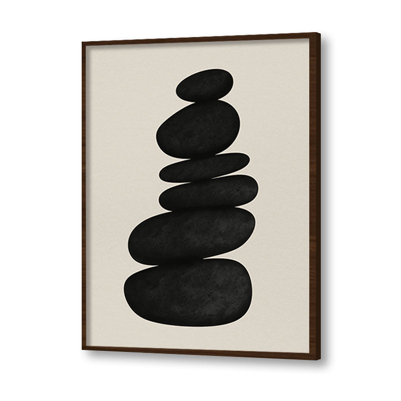 Harmony 8 Black and White Artwork Canvas Print