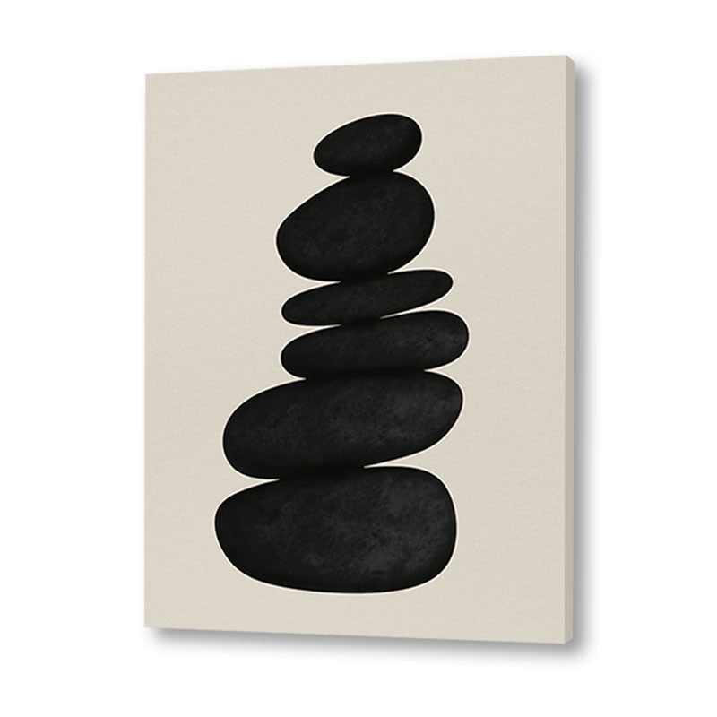 Harmony 8 Black and White Artwork Canvas Print