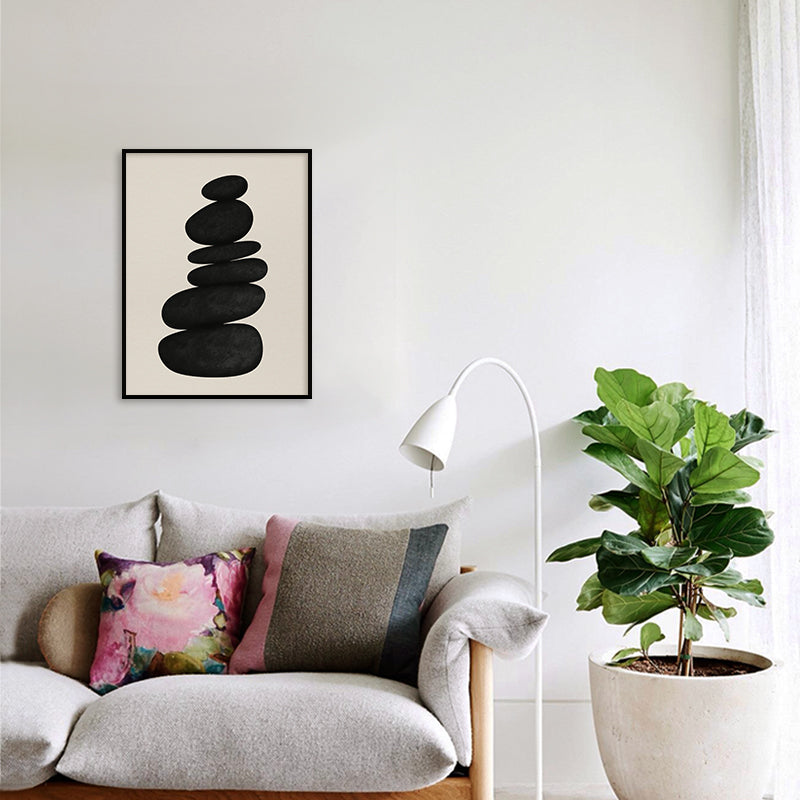 Harmony 8 Black and White Artwork Canvas Print