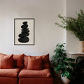 Harmony 8 Black and White Artwork Canvas Print
