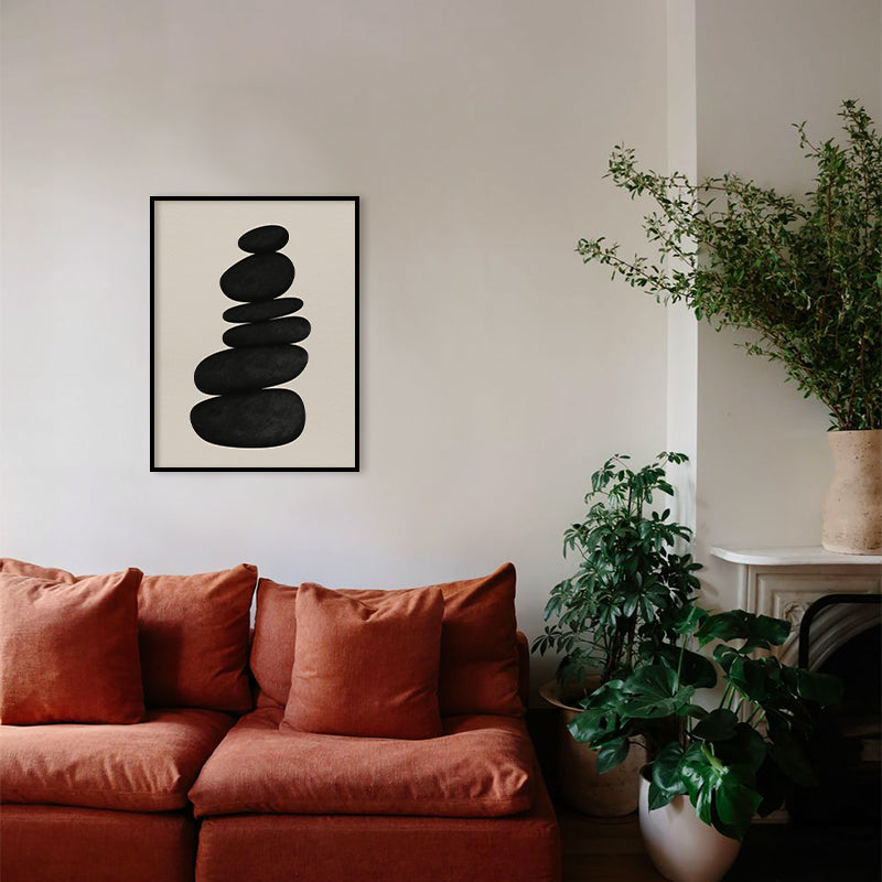 Harmony 8 Black and White Artwork Canvas Print