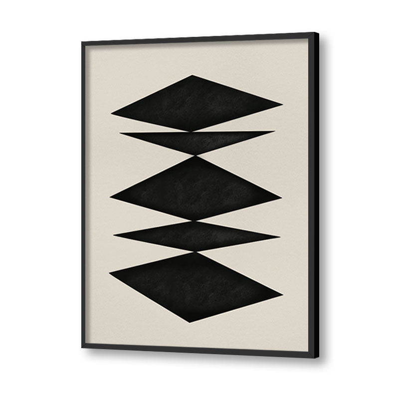 Harmony 9 Black and White Artwork Canvas Print