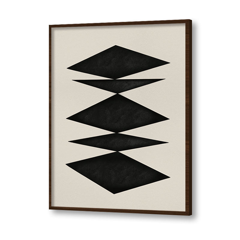 Harmony 9 Black and White Artwork Canvas Print