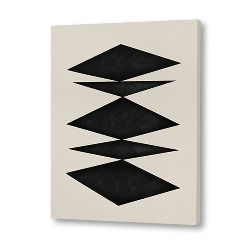 Harmony 9 Black and White Artwork Canvas Print