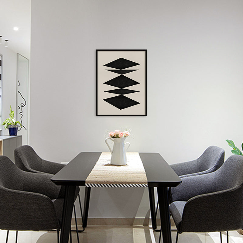 Harmony 9 Black and White Artwork Canvas Print