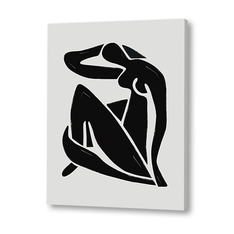 Female Form 1 Black and White Artwork Canvas Print