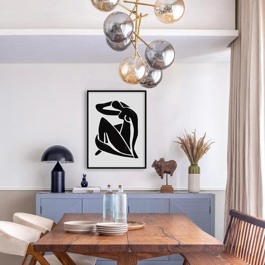 Female Form 1 Black and White Artwork Canvas Print