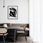 Female Form 1 Black and White Artwork Canvas Print