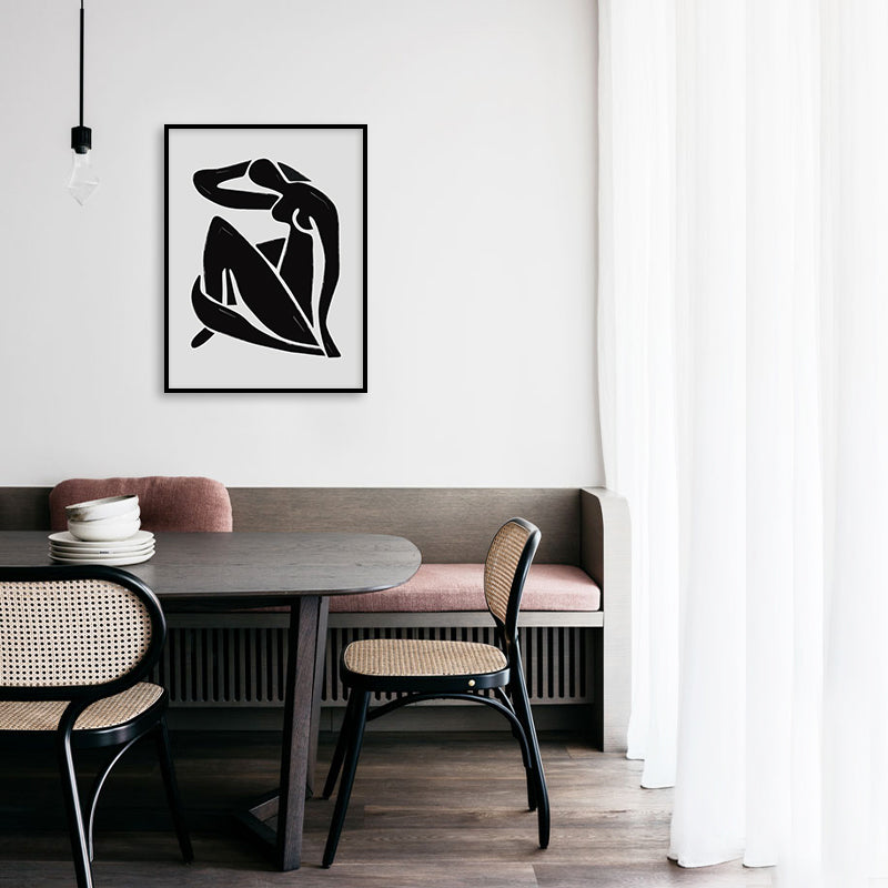 Female Form 1 Black and White Artwork Canvas Print