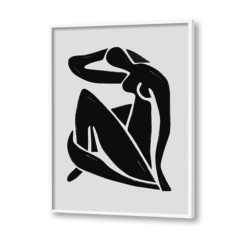 Female Form 1 Black and White Artwork Canvas Print