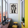 Motivational Quote 1 Black and White Artwork Canvas Print
