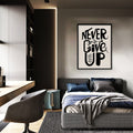 Motivational Quote 2 Black and White Artwork Canvas Print