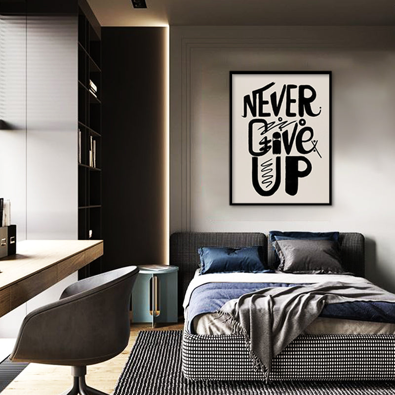 Motivational Quote 2 Black and White Artwork Canvas Print