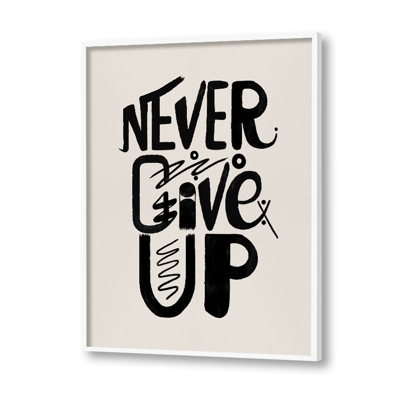 Motivational Quote 2 Black and White Artwork Canvas Print