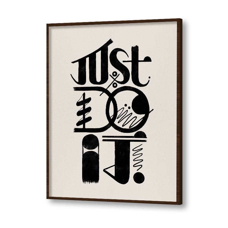 Motivational Quote 1 Black and White Artwork Canvas Print