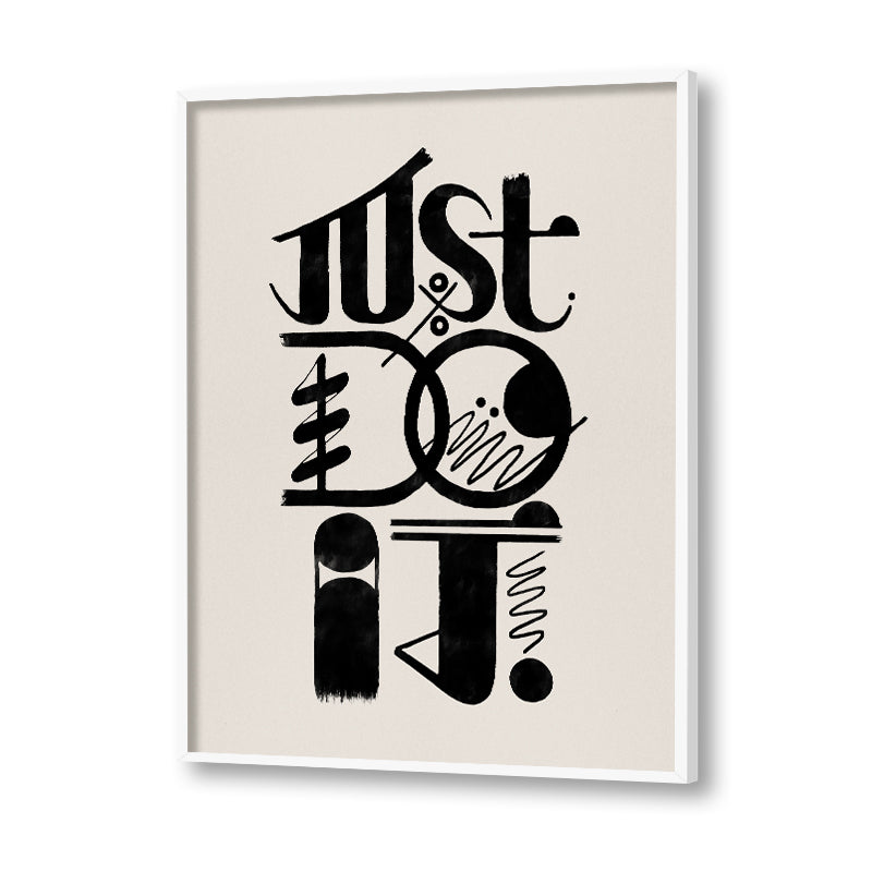 Motivational Quote 1 Black and White Artwork Canvas Print