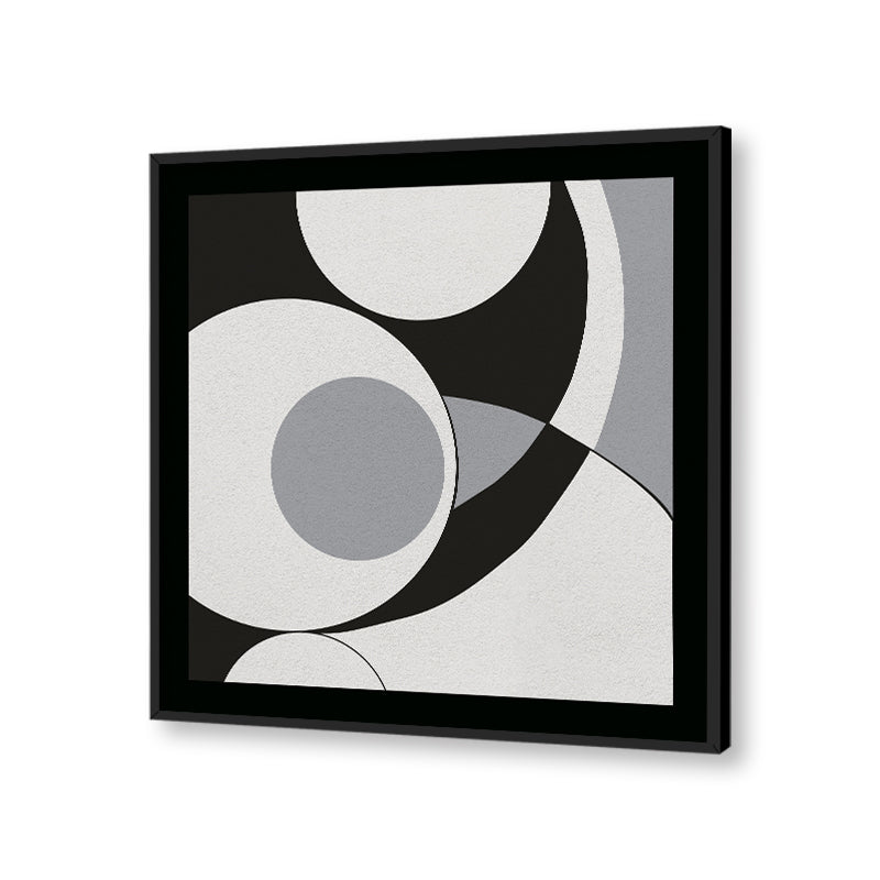 Space & Time 1 Black and White Artwork Canvas Print
