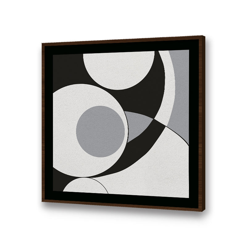 Space & Time 1 Black and White Artwork Canvas Print