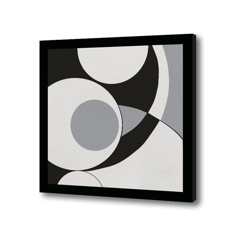 Space & Time 1 Black and White Artwork Canvas Print