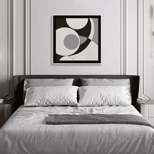 Space & Time 1 Black and White Artwork Canvas Print