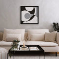 Space & Time 1 Black and White Artwork Canvas Print