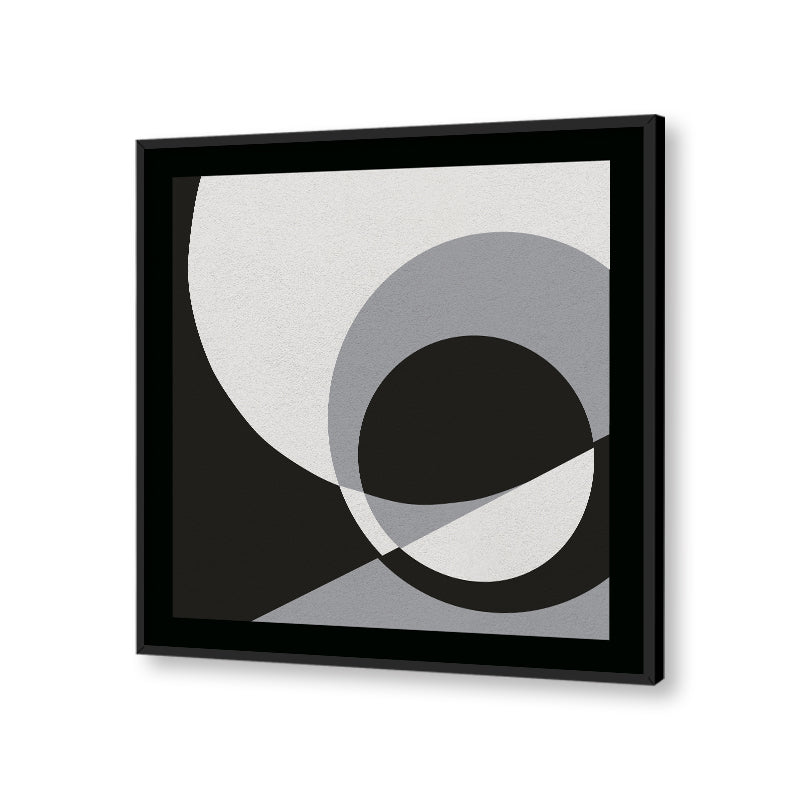 Space & Time 2 Black and White Artwork Canvas Print