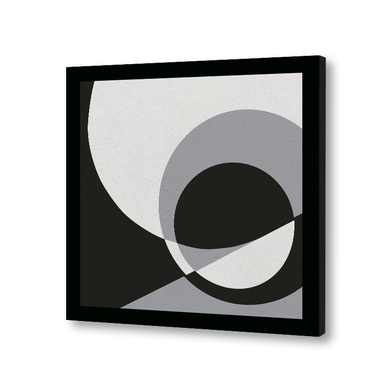 Space & Time 2 Black and White Artwork Canvas Print