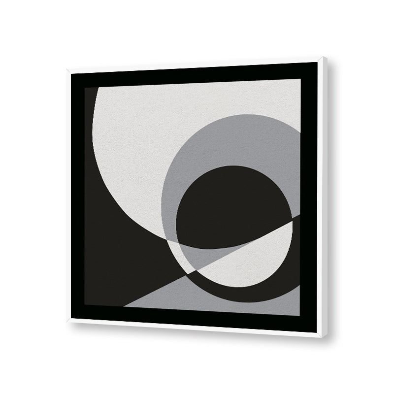 Space & Time 2 Black and White Artwork Canvas Print