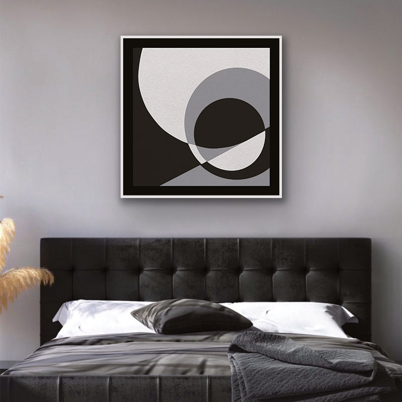 Space & Time 2 Black and White Artwork Canvas Print