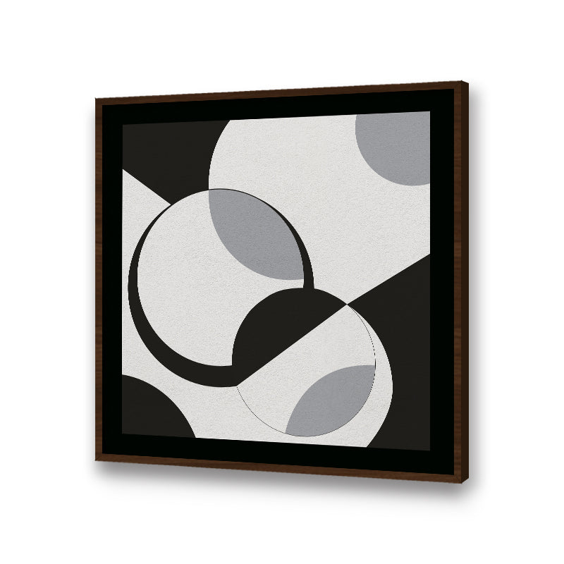 Space & Time 3 Black and White Artwork Canvas Print
