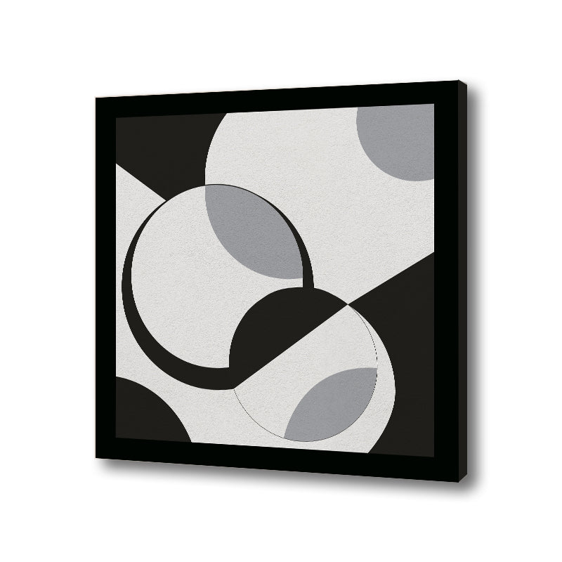 Space & Time 3 Black and White Artwork Canvas Print