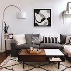 Space & Time No. 3 – Black and White Artwork Canvas Print