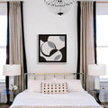 Space & Time 3 Black and White Artwork Canvas Print