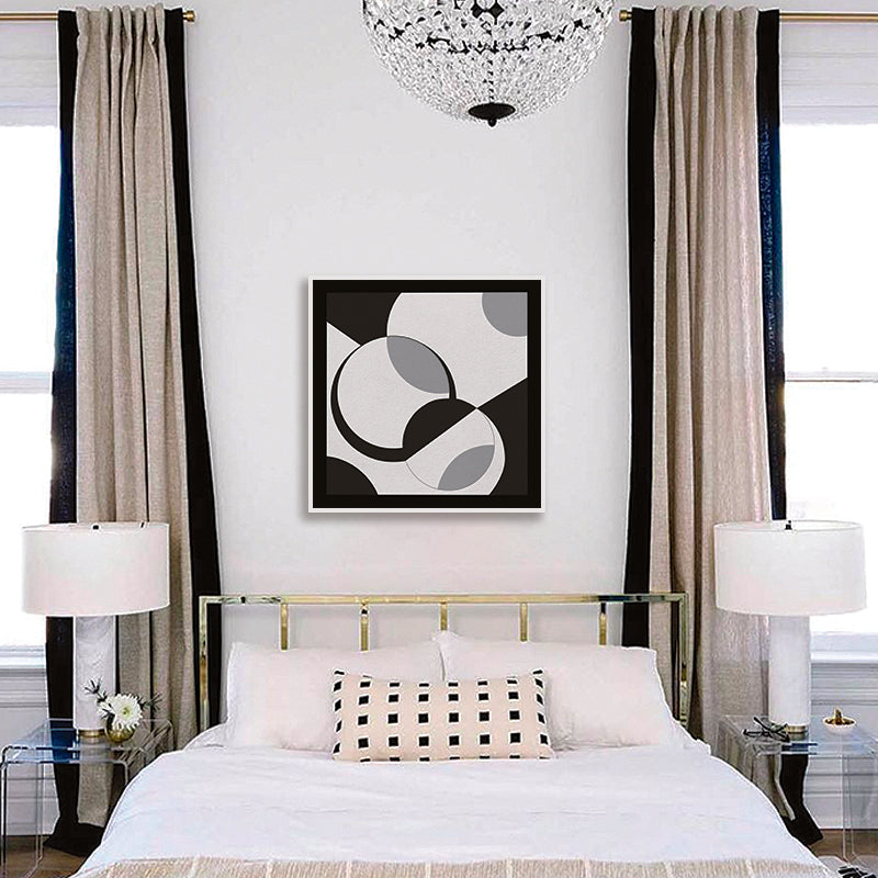Space & Time 3 Black and White Artwork Canvas Print