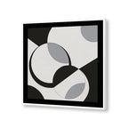 Space & Time No. 3 – Black and White Artwork Canvas Print