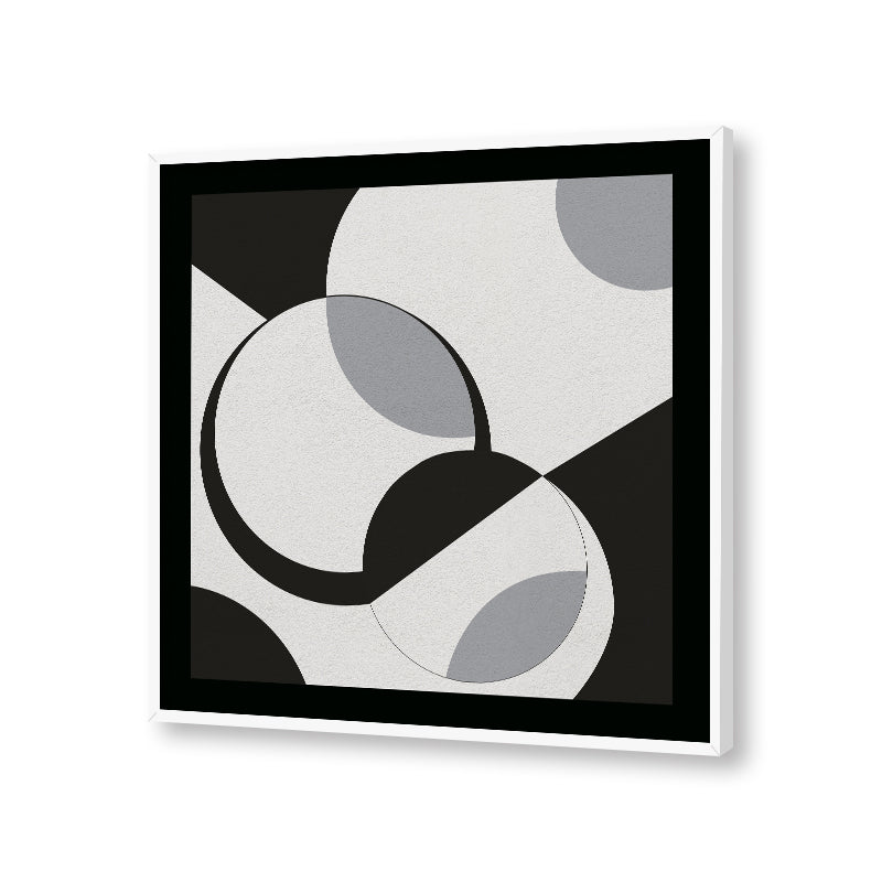 Space & Time 3 Black and White Artwork Canvas Print