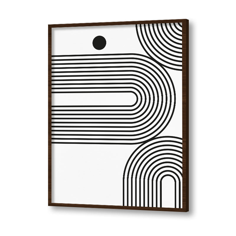 Swirl 1 Black and White Artwork Canvas Print