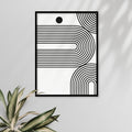Swirl 1 Black and White Artwork Canvas Print