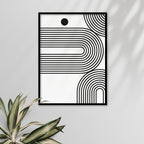 Swirl No. 1 – Black and White Artwork Canvas Print