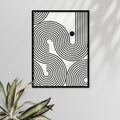 Swirl 2 Black and White Artwork Canvas Print