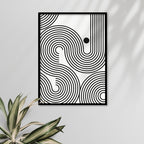 Swirl No. 2 – Black and White Artwork Canvas Print