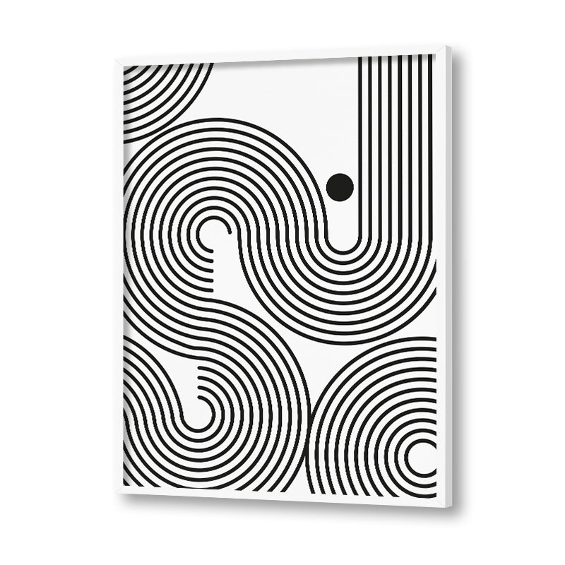 Swirl 2 Black and White Artwork Canvas Print