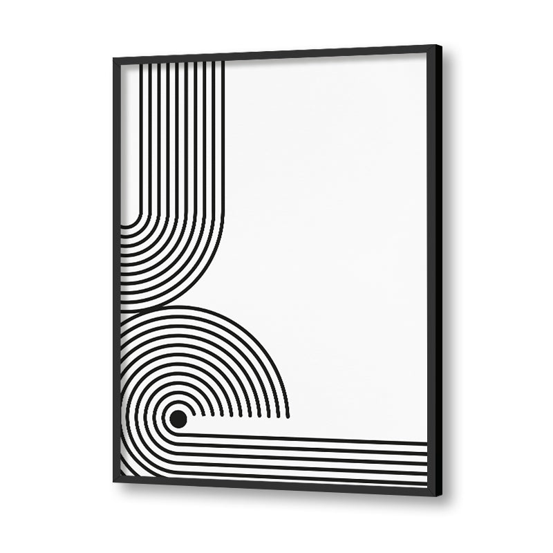 Swirl 3 Black and White Artwork Canvas Print
