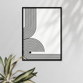 Swirl 3 Black and White Artwork Canvas Print
