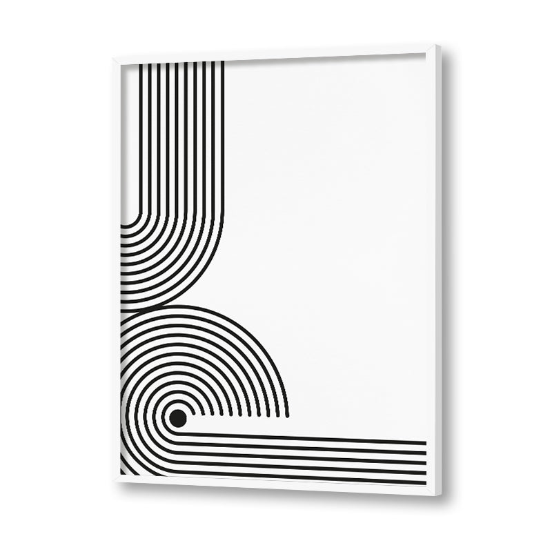 Swirl 3 Black and White Artwork Canvas Print
