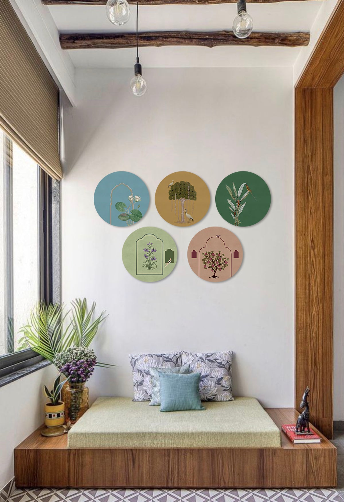 Grove 9 (Round) Nature Artwork Canvas Print for Wall