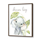 Baby Elephant Wall Art Canvas Print for Kids Room