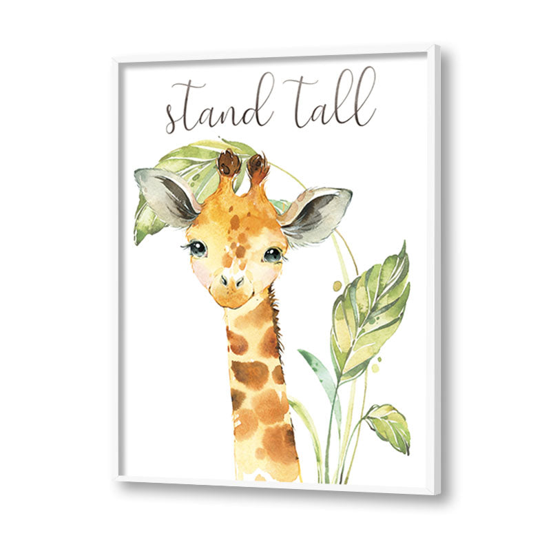 Baby Giraffe Wall Art Canvas Print for Kids Room