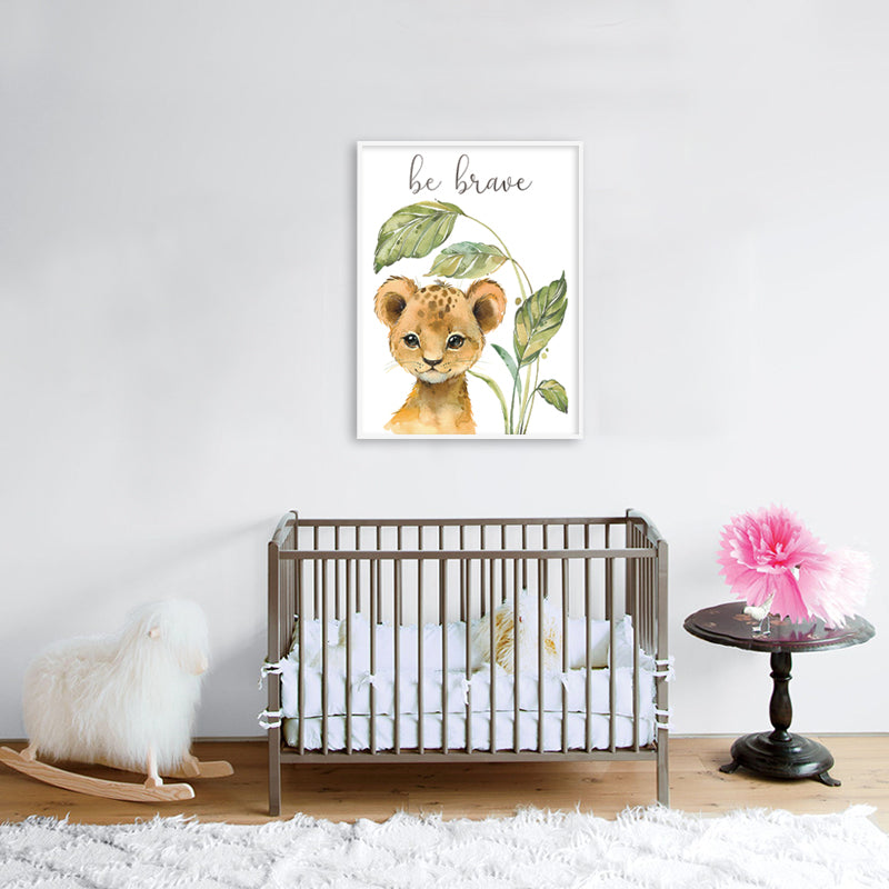 Baby Lion Wall Art Canvas Print for Kids Room